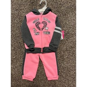 NWT 12 month girls sweat shirt and sweat pants